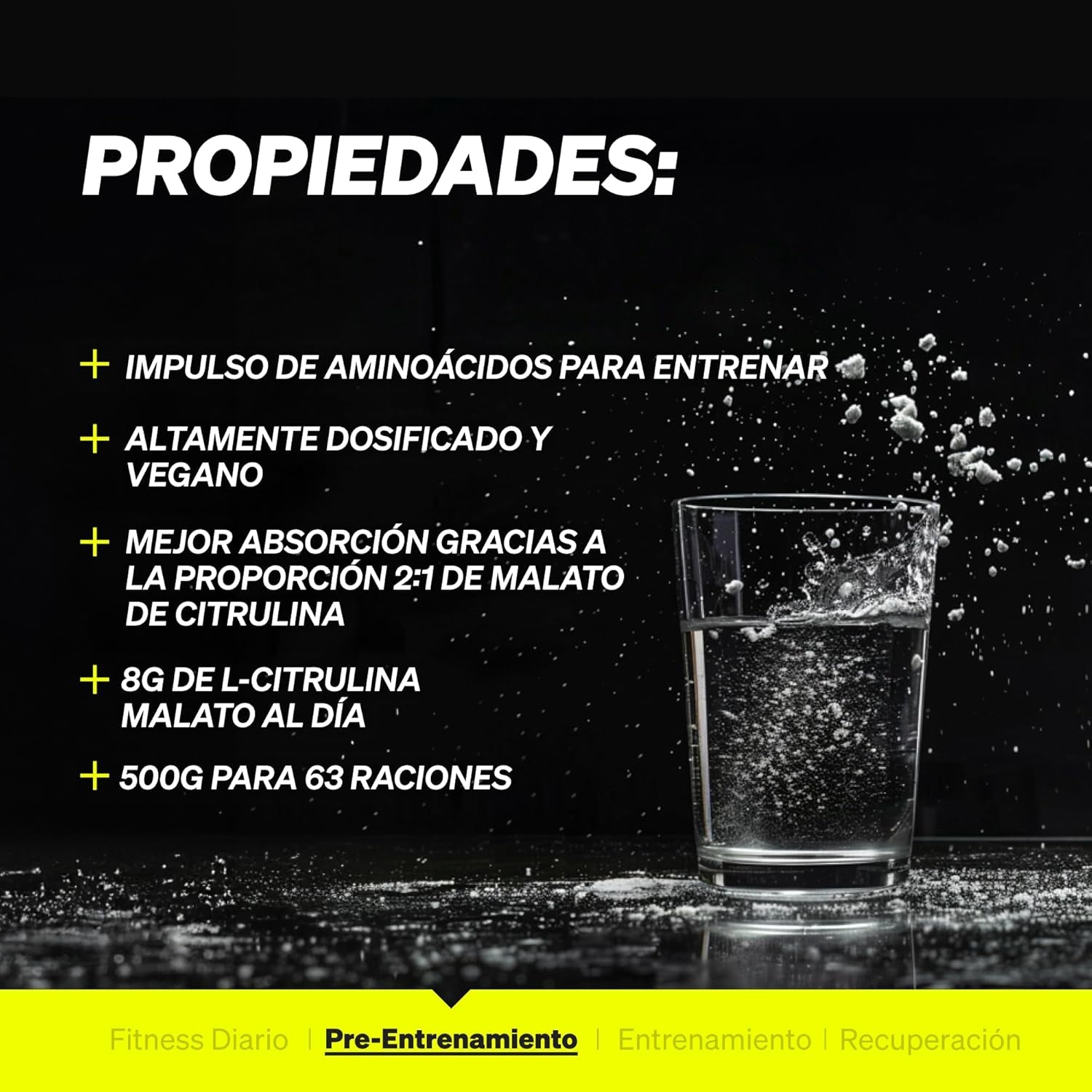 L-Citrulina En Polvo 500G - 8.000Mg* De Citrulina Malato Por Dosis Diaria - Alta Dosificación Y Pureza - Fórmula Óptima Para Utilizar Para Potencializar Tus Entrenamientos - Probado En Laboratorio