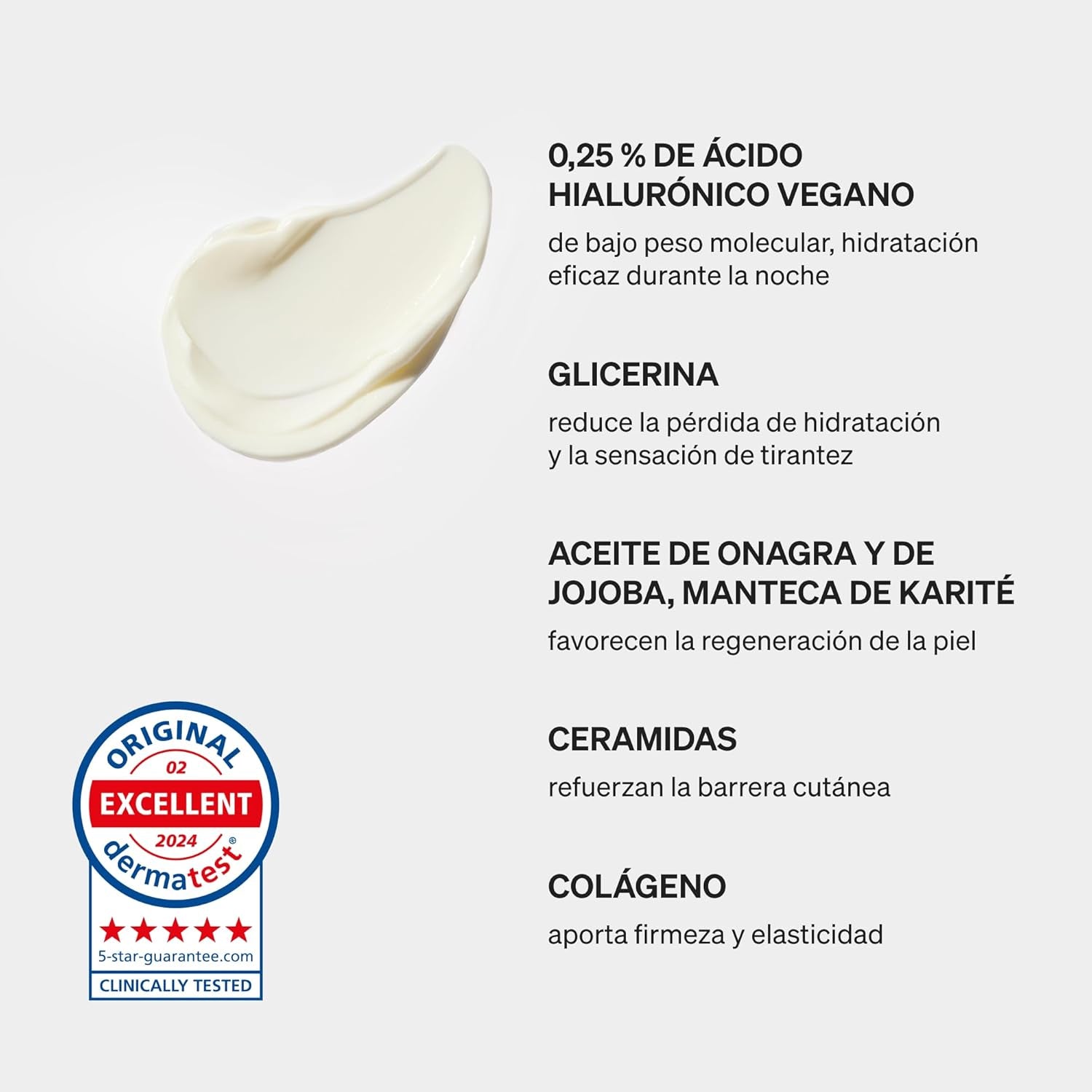 Night Care – Crema Hidratante De 50 Ml – Crema De Noche Con Hialurón, Glicerina, Lípidos Y Ceramidas – Regeneración, Antienvejecimiento – Probada En Laboratorio Y Producida En Alemania