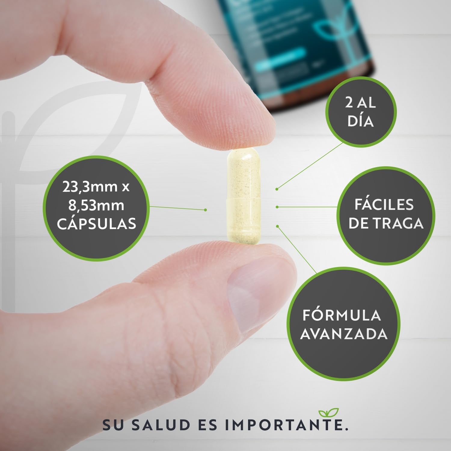 Super Fuerza Colágeno Marino Dosis Alta 1000 Mg, Ácido Hialurónico, Vitamina C Y E | 90 Cápsulas | Biodisponibilidad Superior | Fabricado Por Nutravita