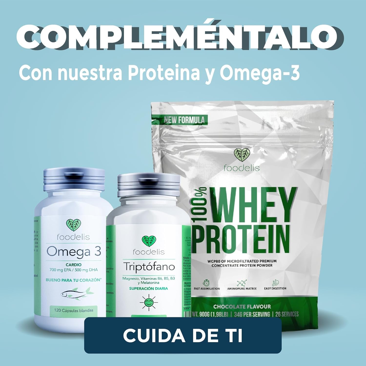Triptofano Con Melatonina Y Magnesio | 60UD - 2 MESES | + Espirulina + Vitaminas B3, B5 Y B6 | Apoyo Al Funcionamiento Psicológico Y El Sistema Nervioso.